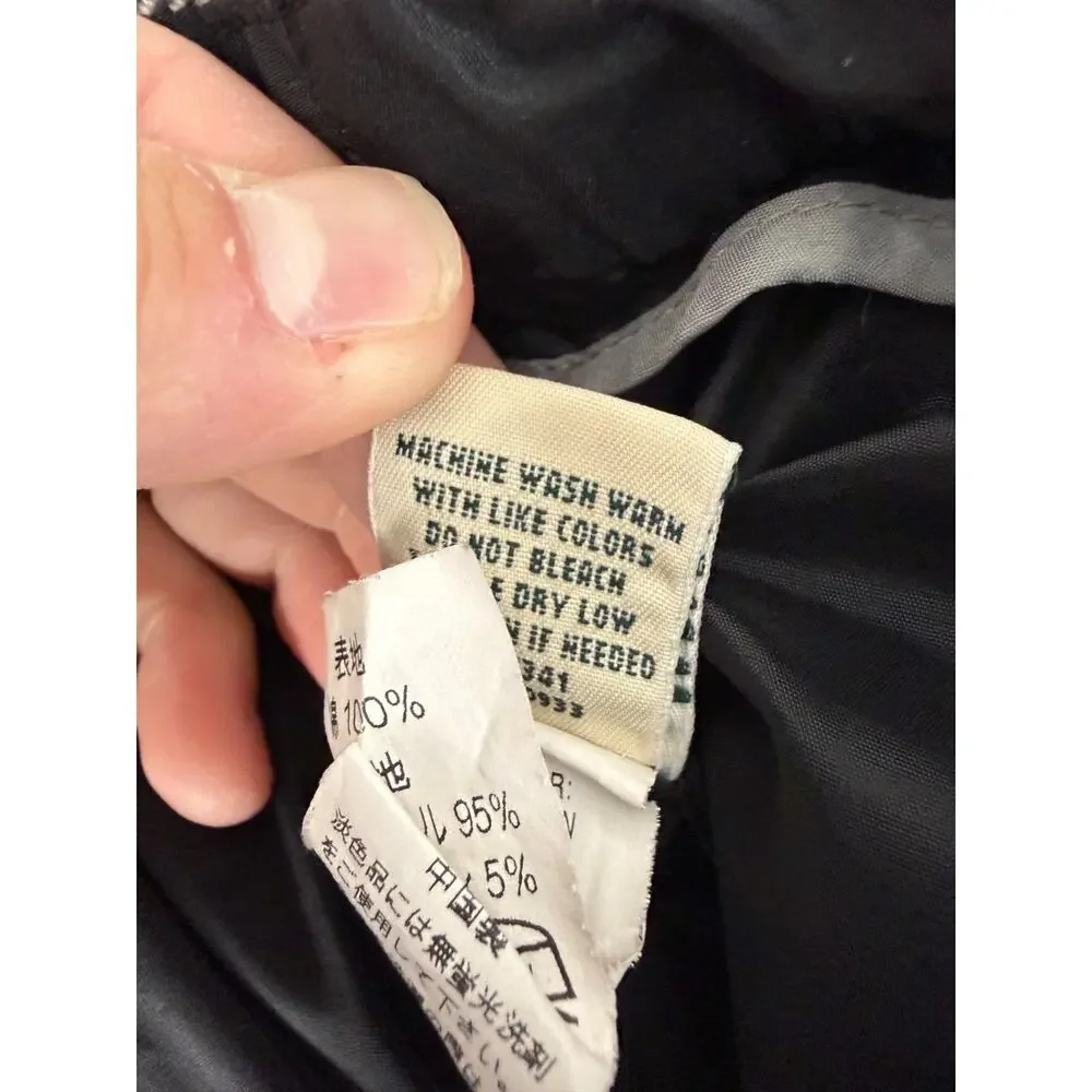 LL Bean‎ Petite Size 8P Classic Fit Casual Pencil Midi Skirt Black White Button